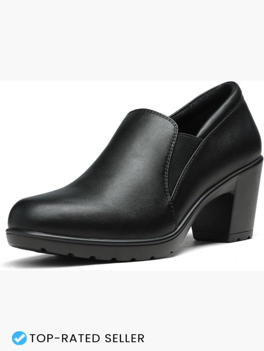 Low Chunky Block Heel Pumps Comfortable Slip-on Loafers Dress Work Shoes Office